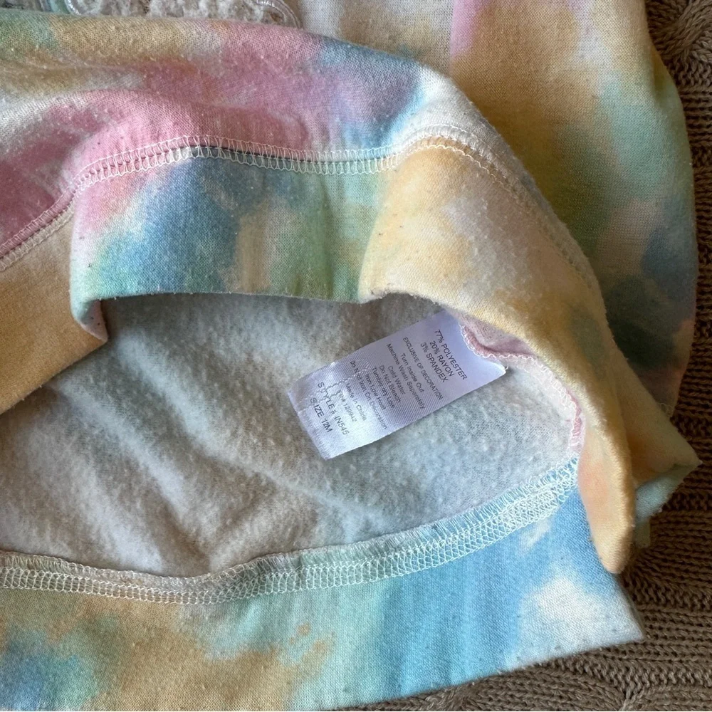 Btween Baby Girl Hoodie, Rainbow, 12 Months